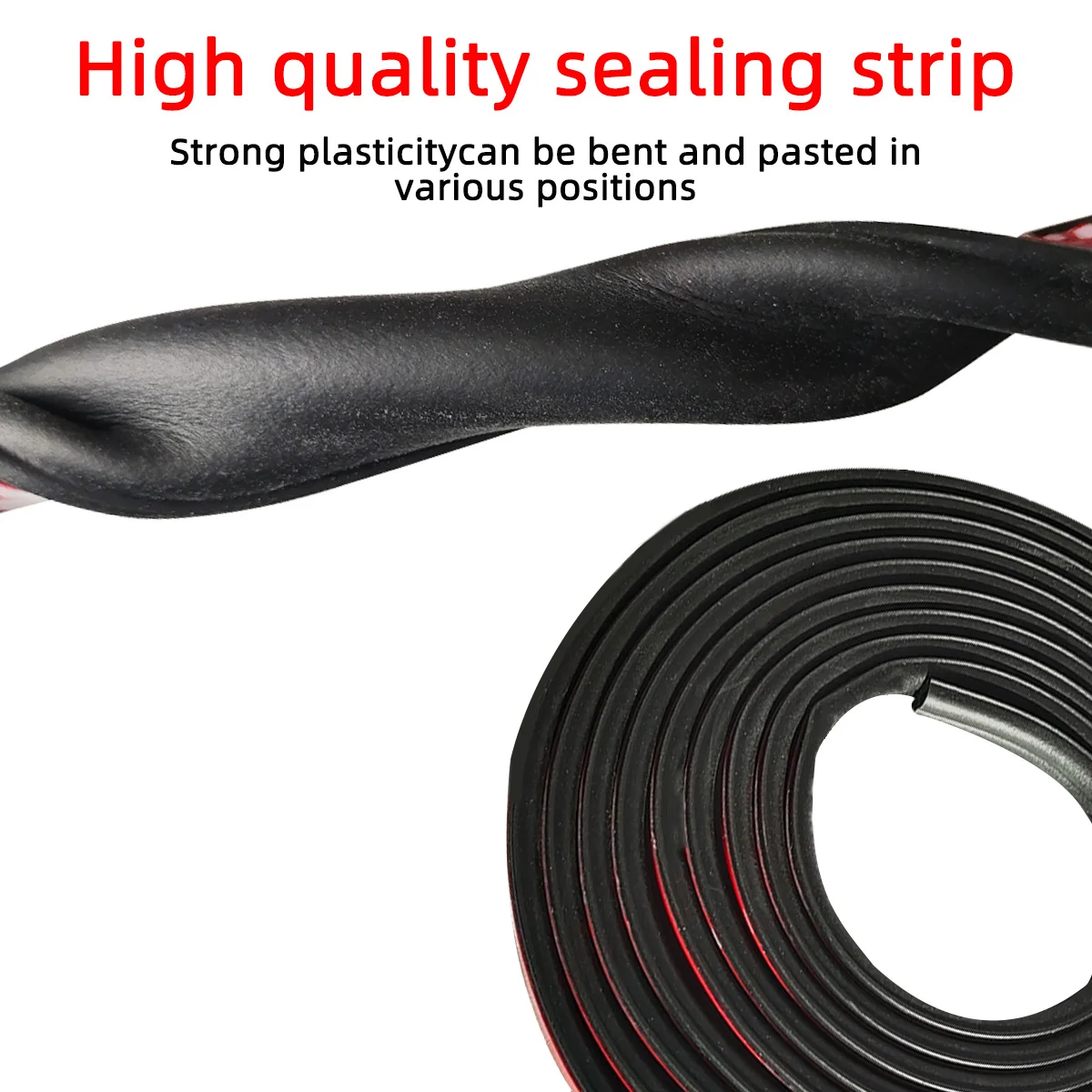 Car Door Rubber Seal Strip Double-Layer Weather Strip Auto Door/Hood/Trunk Protector Sticker Soundproof Waterproof Sealing Strip