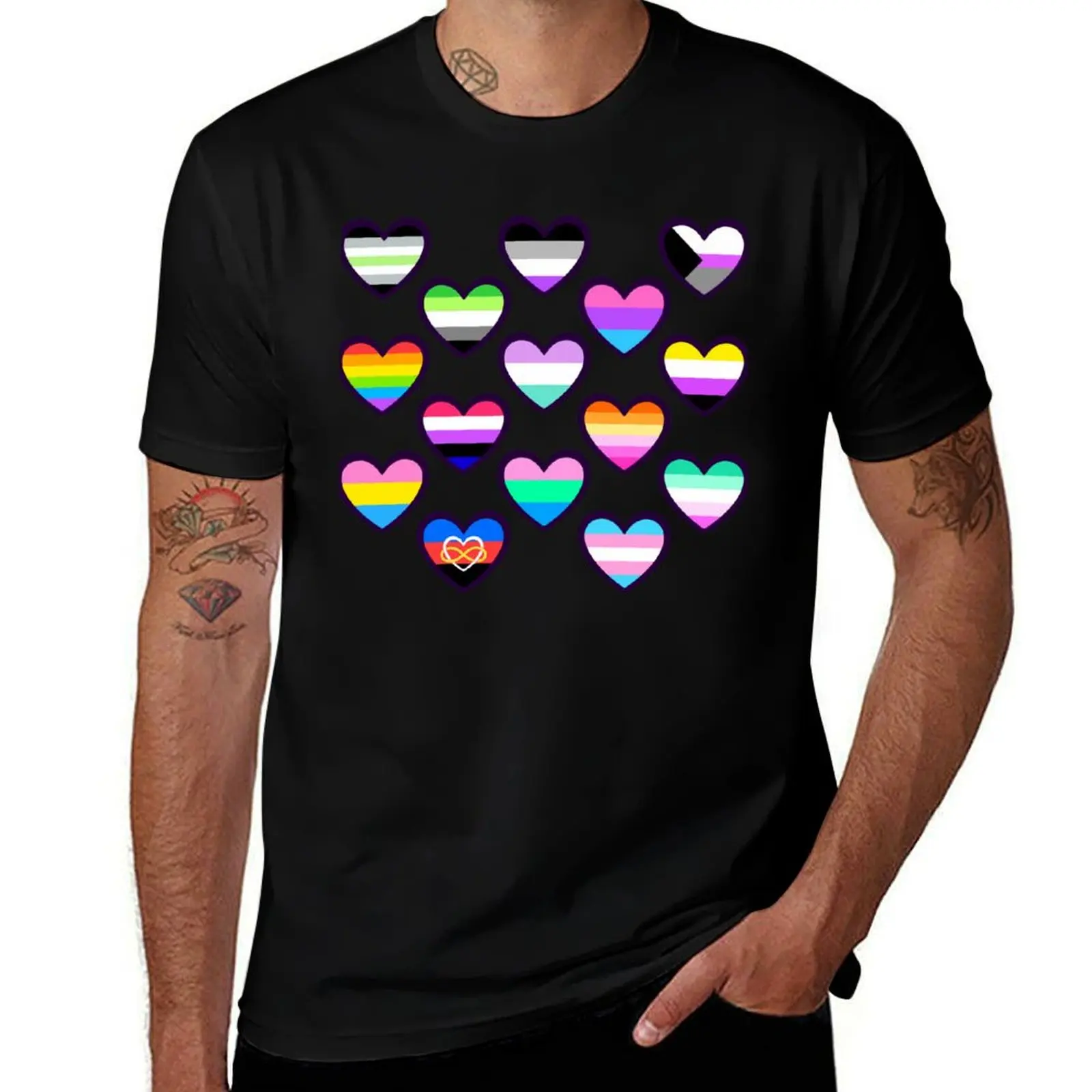 

Pride Hearts T-Shirt t shirt man casual man t shirt cotton high quality t shirts with prints T-shirt