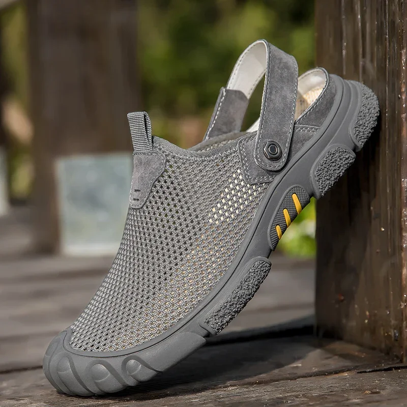 

Mesh Men Casual Shoes Summer Outdoor Sneakers Loafers Non-slip Hiking Shoes Breathable Men's Treking Shoe Hollow Out Flats Male