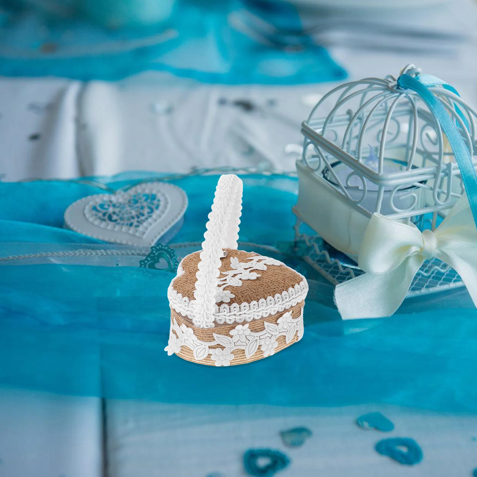 

Wedding Ring Pillow Box Elegant Handheld Engagement Ring Holder Decorative Jewelry Storage Wedding Box Jewelry Boxes for Women