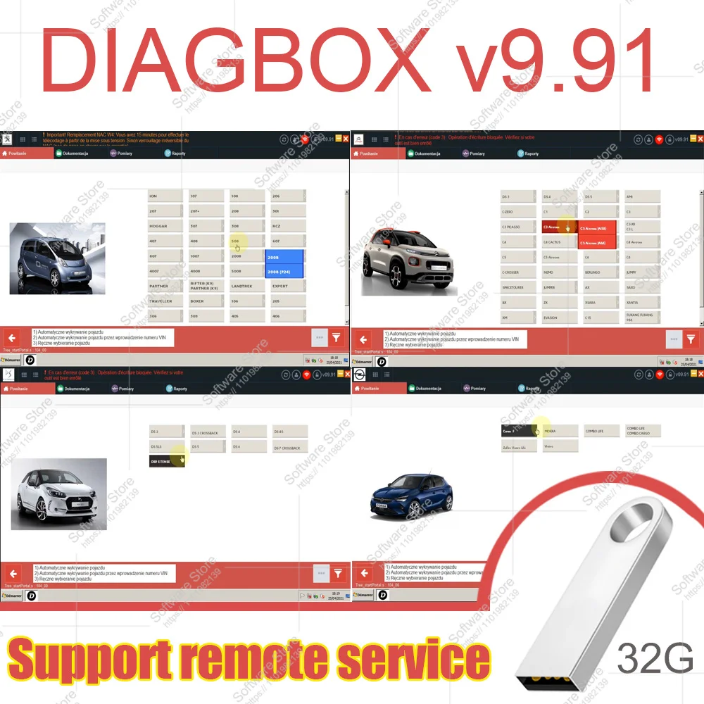 Lexia 3 Lexia V9.91 Diagbox repair diagnosis Latest Fully working For Peugeot Version For Citroen Diagnostic Software Vm Version