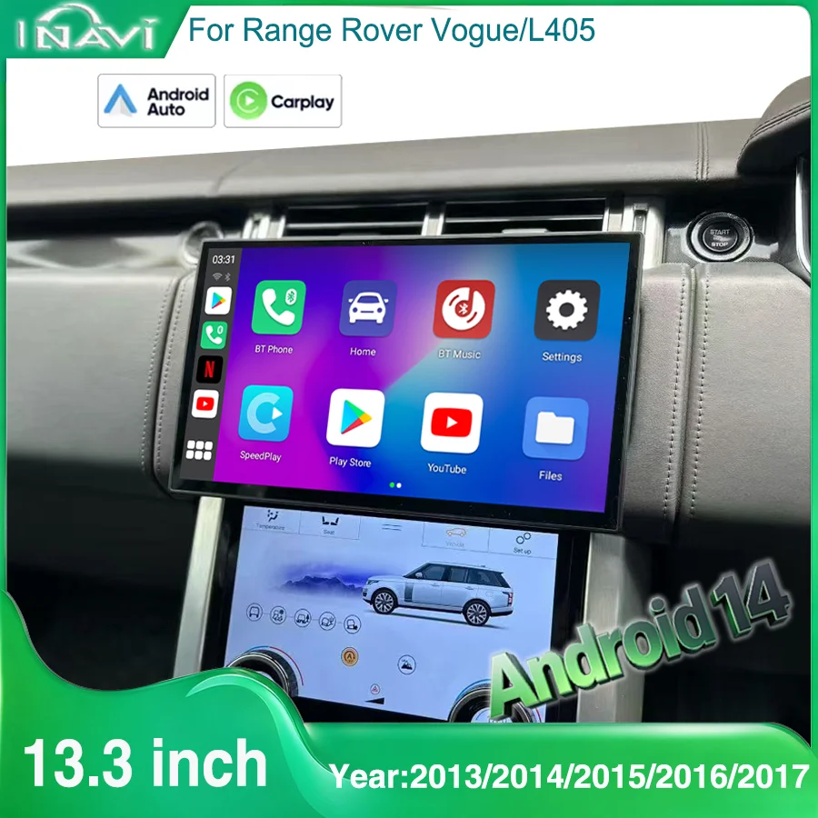 13.3 inch Radio CarPlay For 2013-2017 Land Rover Vogue L405 Multimedia Player and Android Screen Bosch Harman GPS Navigation