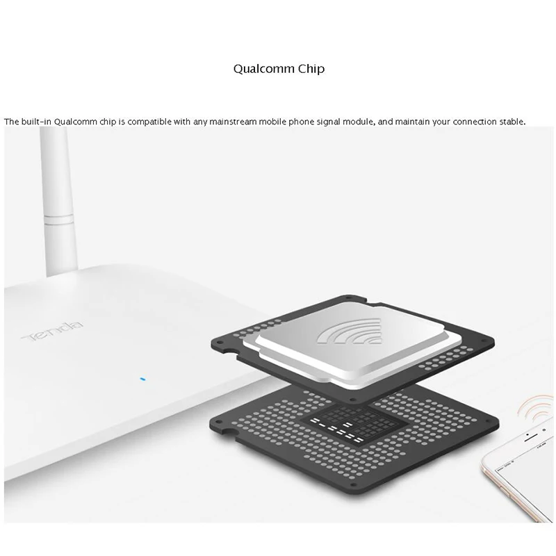 Tenda-Routeur sans fil F6, répéteur WiFi N300 avec 4 divulguer à gain élevé, couverture Wi-Fi plus large, installation facile