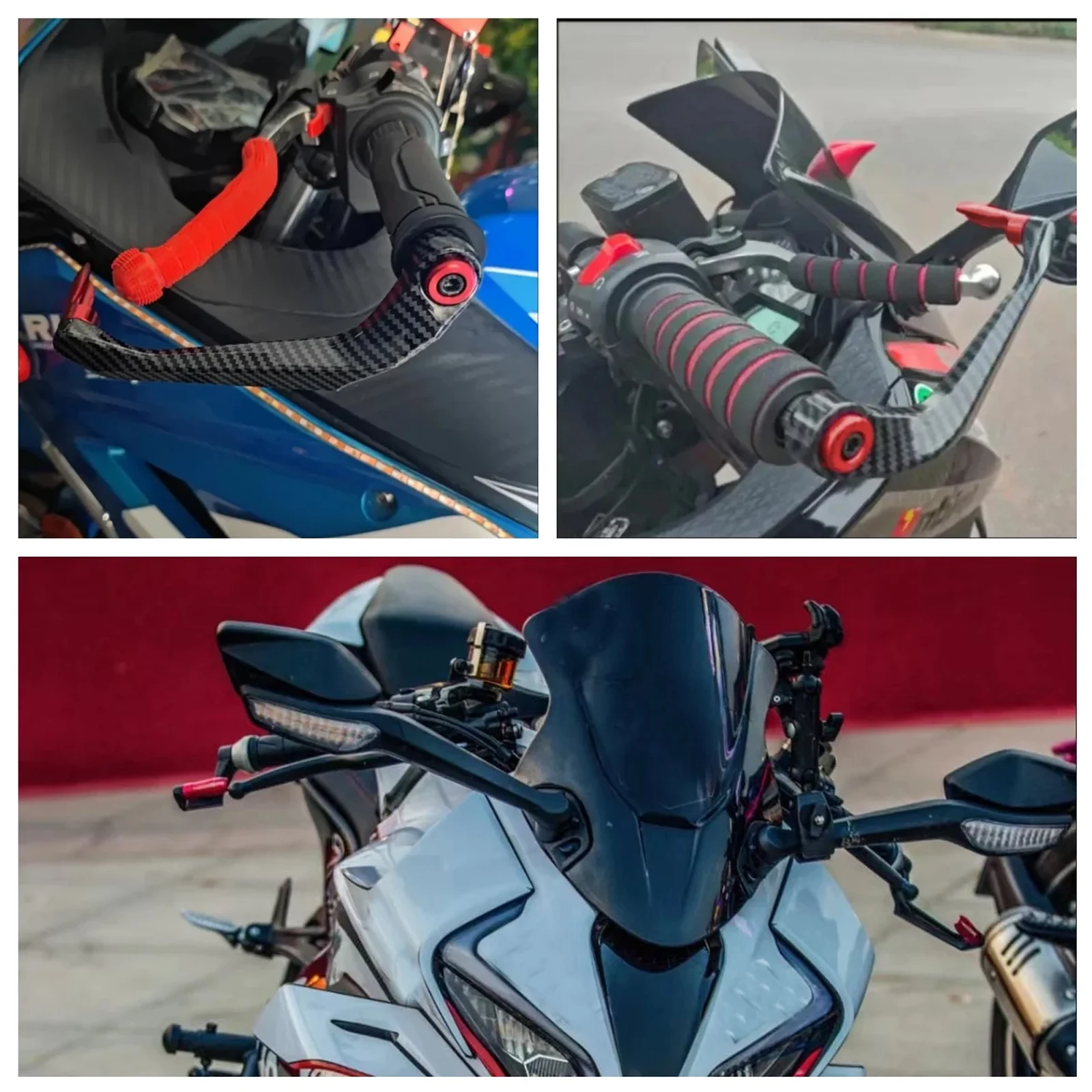 العالمي للدراجات النارية CNC سبائك الألومنيوم المقود دواسة فرامل رافعة قفازات واقية لليد حامي تعديل الملحقات Handguard