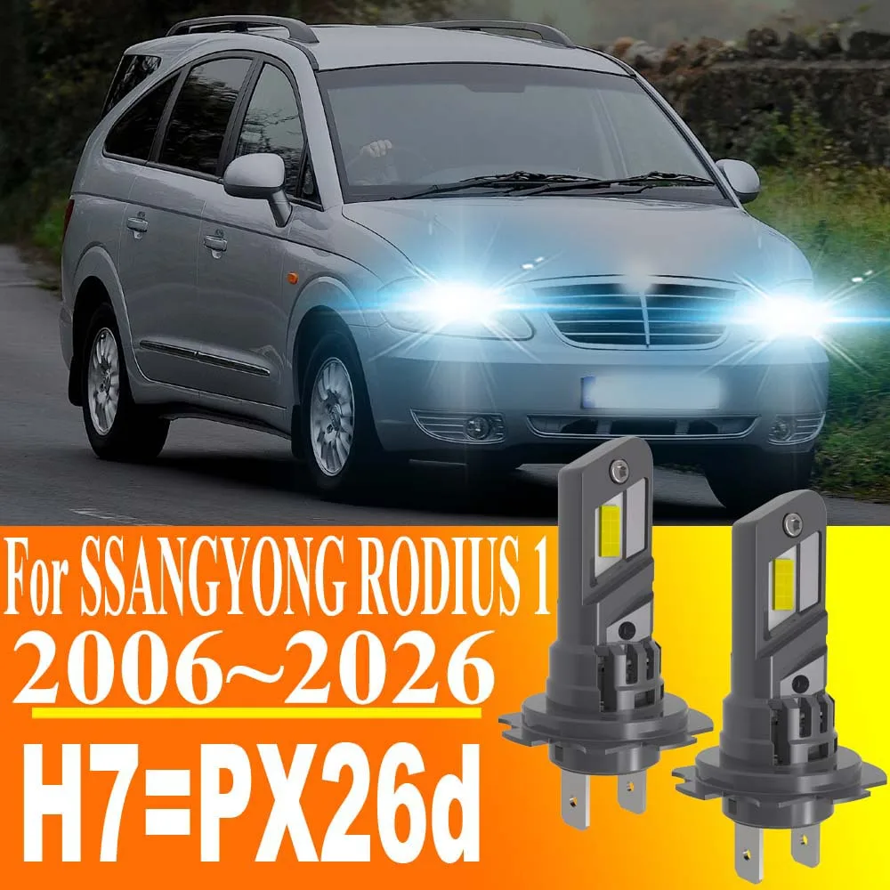

2pcs H7 PX26d Led Headlight Canbus No Error Car Bulb High Power White Light Diode Lamp 12v 55w For Ssangyong Rodius 1 2006~2026