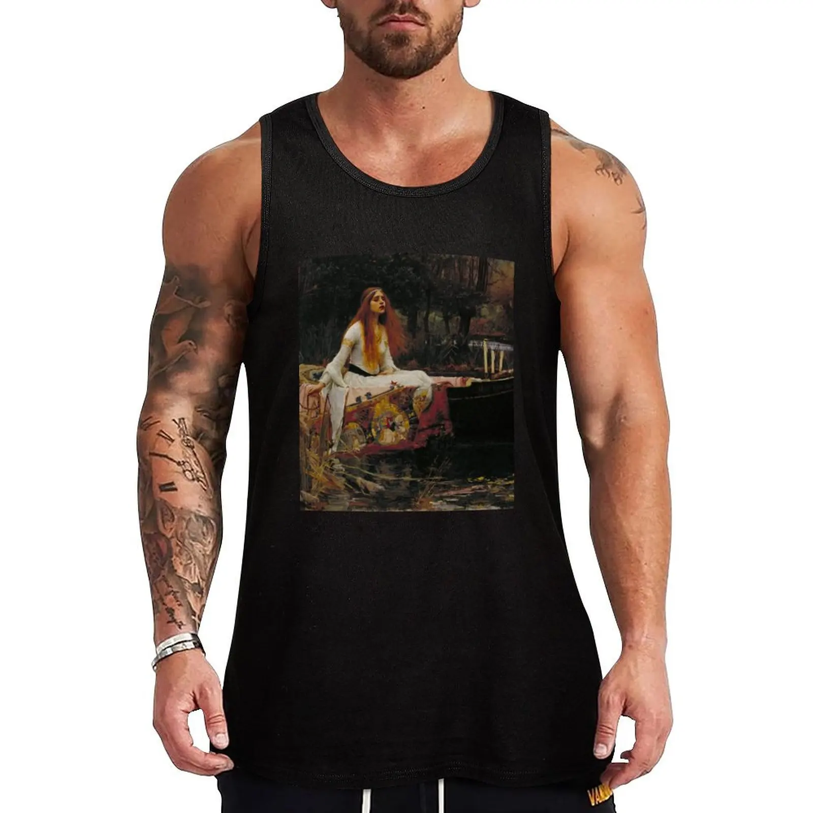 The Lady of Shalott (John W. Waterhouse) Tank Top bodybuilding men clothes gym t-shirts man