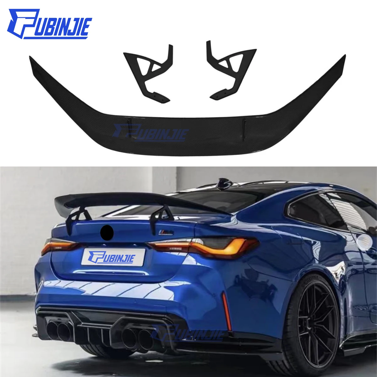 

AD Style Real Carbon Fiber Rear Trunk Spoiler Wing for BMW G80 M3 G82 M4 2020+ Carbon Fiber Wing