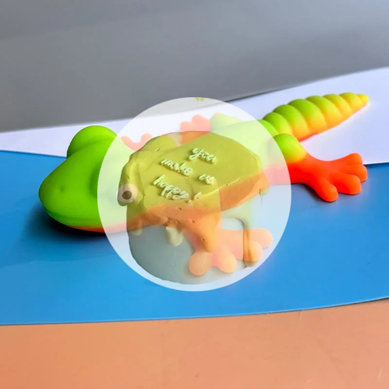 لعبة سحلية محاكاة ملونة من مادة TPR قابلة للتمدد، لعبة ناعمة لتخفيف التوتر للأطفال