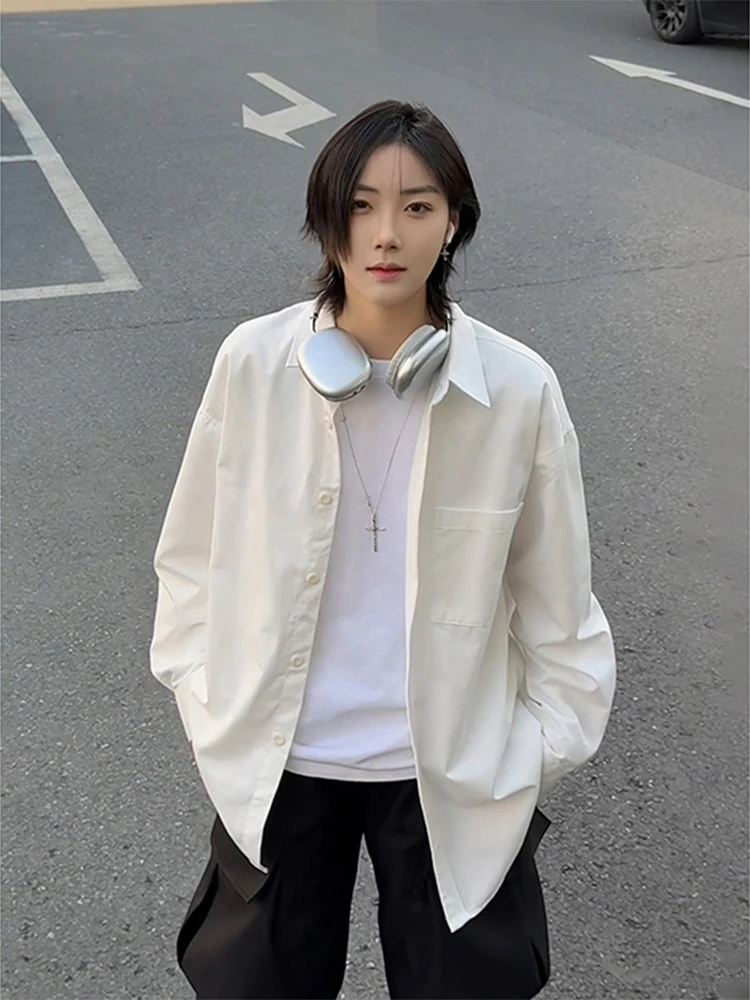 

American Sle Long Sve White Cotton irt Clean Sunlight Men's Faion Collar Workwear College Sle Outerwear