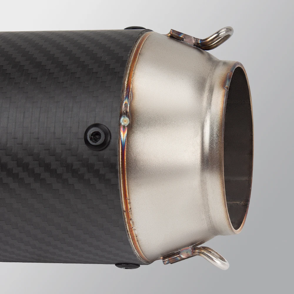 Motorcycle Exhaust Muffler Universal 51MM 60MM Motorbike Escape Tail Tube For GSX8R CRF1000L CBR650R CB500F ZX4RR 450SRS 675NK