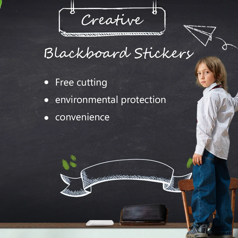 45*100cm Chalk Board Blackboard Wall Stickers Removable Self-adhesive Stickers Kids Room Home Decor Wall Decor Art Wall Murals