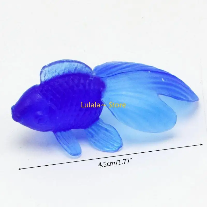 لعبة صغيرة للأطفال من Y4QA على شكل سمكة ذهبية واقعية قابلة للحمل للكب كيك، هدايا للحفلات