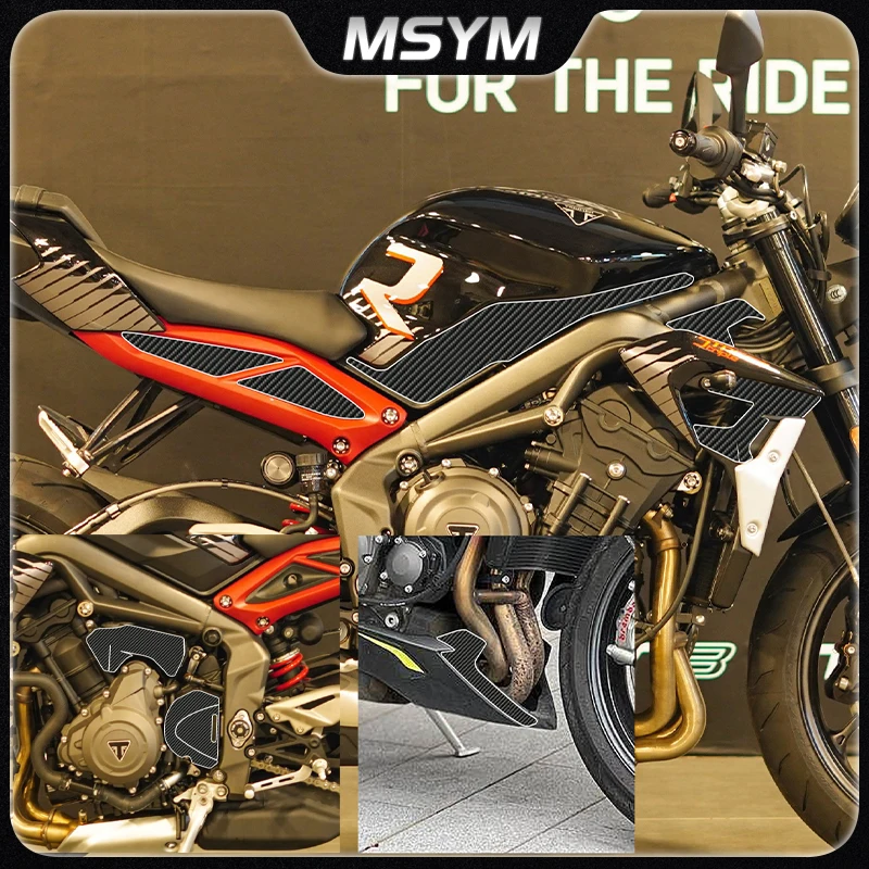Per Triumph Street Triple 765RS STREET TRIPLE 765RS 2021 2022 6D corpo in fibra di carbonio pellicola protettiva accessori per la modifica