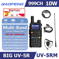 Baofeng 5RM 8W 999CH Type-C Charging Multi Band  Walkie Talkie AM/FM  2500mAh  Two Way Radio UV-5RH Pro