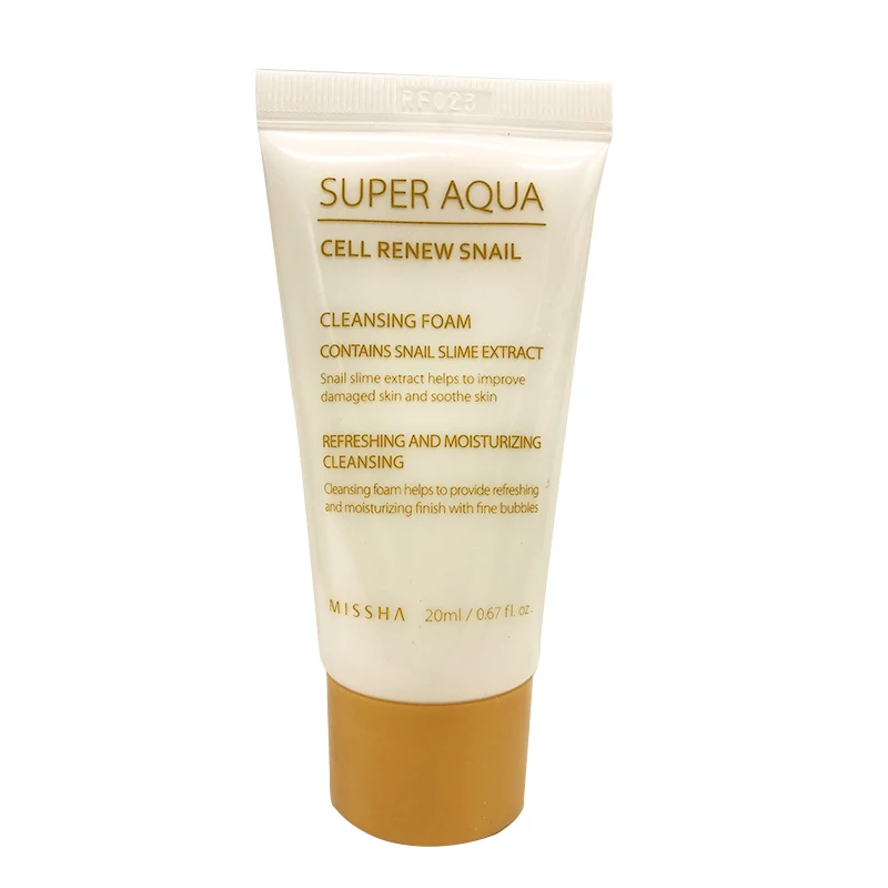 MISSHA Super Aqua Cell Renew Snail pianka oczyszczająca 100ml oczyszczanie twarzy bogate spienianie organiczne codzienne mycie twarzy kosmetyki koreańskie