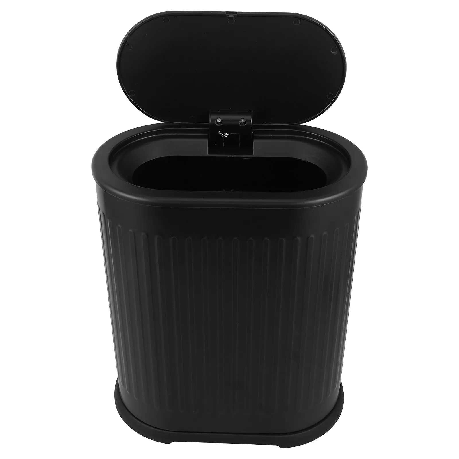 

6L Slim Press Trash Can With Lid Odorproof Garbage Bin For Bathroom Bedroom Living Room Narrow Plastic Wastebasket Container