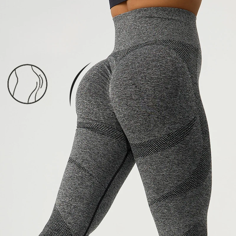 Women Lightweight Breathable Yoga Leggings Gym Training Workout Clothing Woman High Waist Tummy Control Shaping Tight Leggings