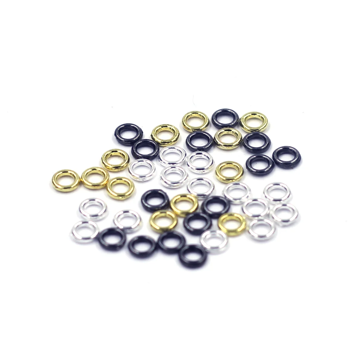 

Soldered Closed Jump Rings Round Tiny Silver Gold Gunmetal Plated Fashion Jewelry DIY Accessories 4mm(1/8") Dia.