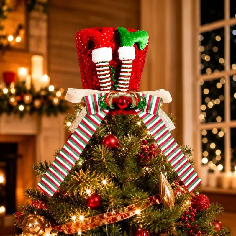 Weihnachtsbaum-Akzent-Elfe aus weichem Stoff für die Innendekoration 3XUF – Detail 4