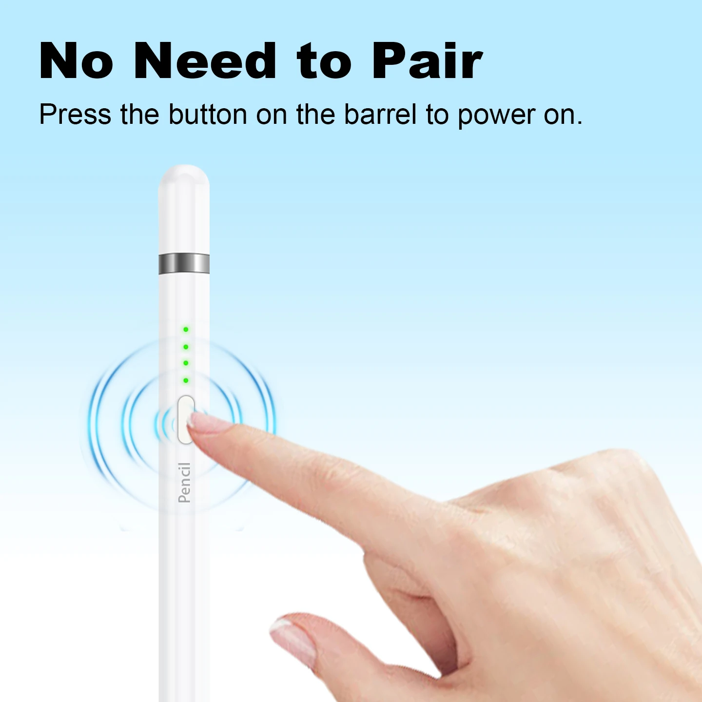 Rechargeable Stylus Pen for iPad 2018+, Palm Rejection, Fast Charge, Long-Lasting Battery, Side Magnet, with Storage Box