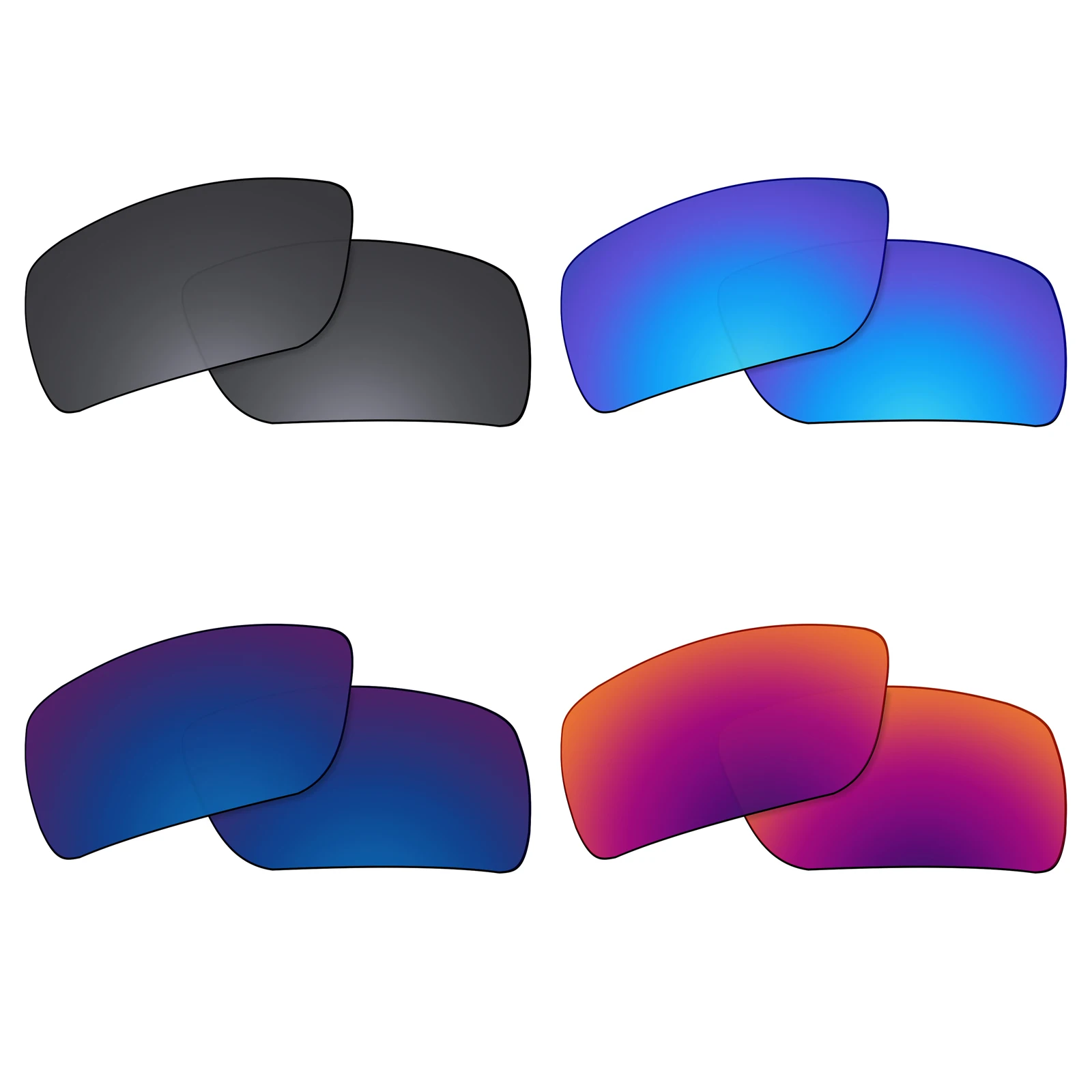 OOWLIT Polarized Replacement Lenses for Oakley Eyepatch 2 OO9136 Sunglasses - Multi Color