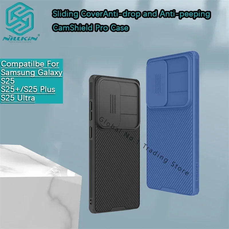 For Samsung Galaxy S25 Ultra Case/S25 Plus/S25 5G Nillkin CamShield Pro Case Lens slide cover shock-absorbing airbag phone case