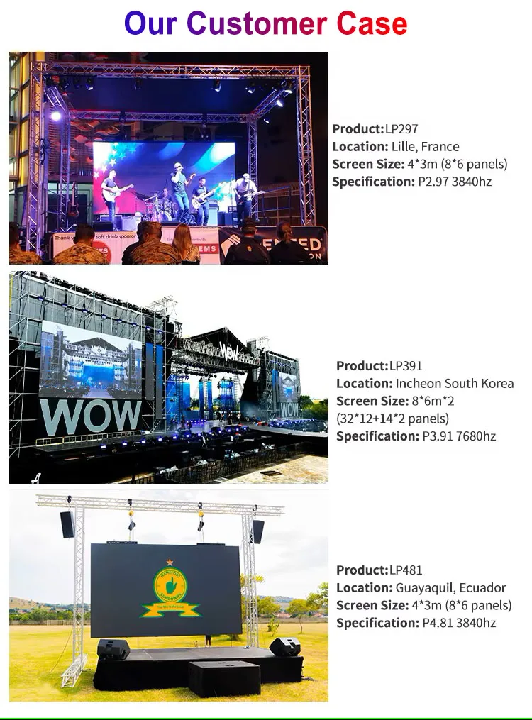 LED Video Wall Screen P2.5 P3 P4 P5 P6 Indoor High Performance Outdoor LED Display Screen