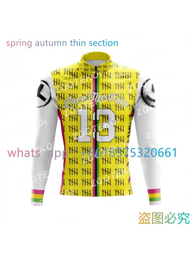 AliExpress ZOOTEKOI Love The Pain Pro Cycling Team Cycling Spring/autumn Men Long Sleeve Thin Jersey Ciclismo Mountain Bike Sportswear Bike Jacket
