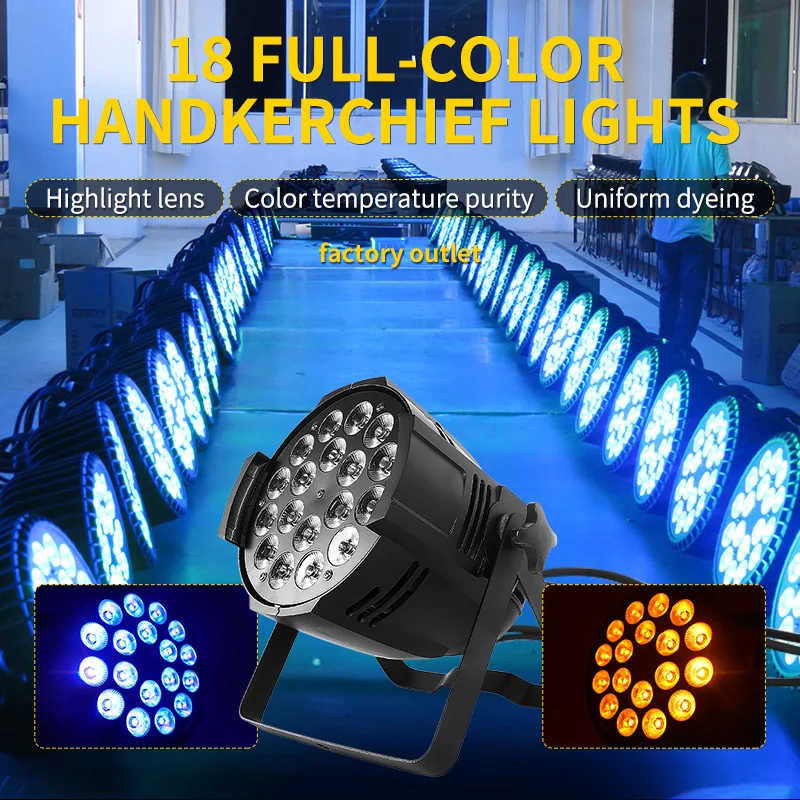 Stage Light Par Light DMX Flat Led Par Light DJ Par สปอตไลท์ไฟ Led สำหรับคริสต์มาสบาร์ปาร์ตี้ปาร์ตี้แสดงไฟ