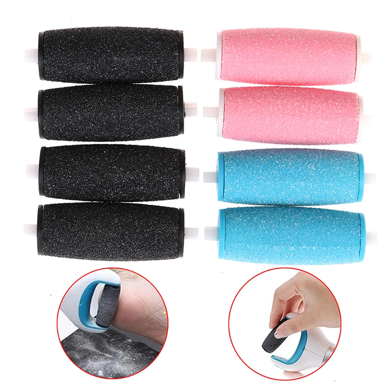 8Pcs Coarse And Fine Replacement Roller Heads Foot Grinder Head Replacement Refill Roller Head Electric Pedicure Foot File Tool