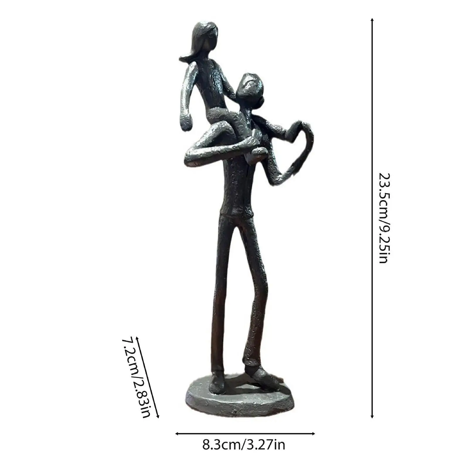 Father Daughter Figurine Resin Statue for Father's Day Dad Gift Stepdad Husband Birthday Table Decoration Centerpiece Living