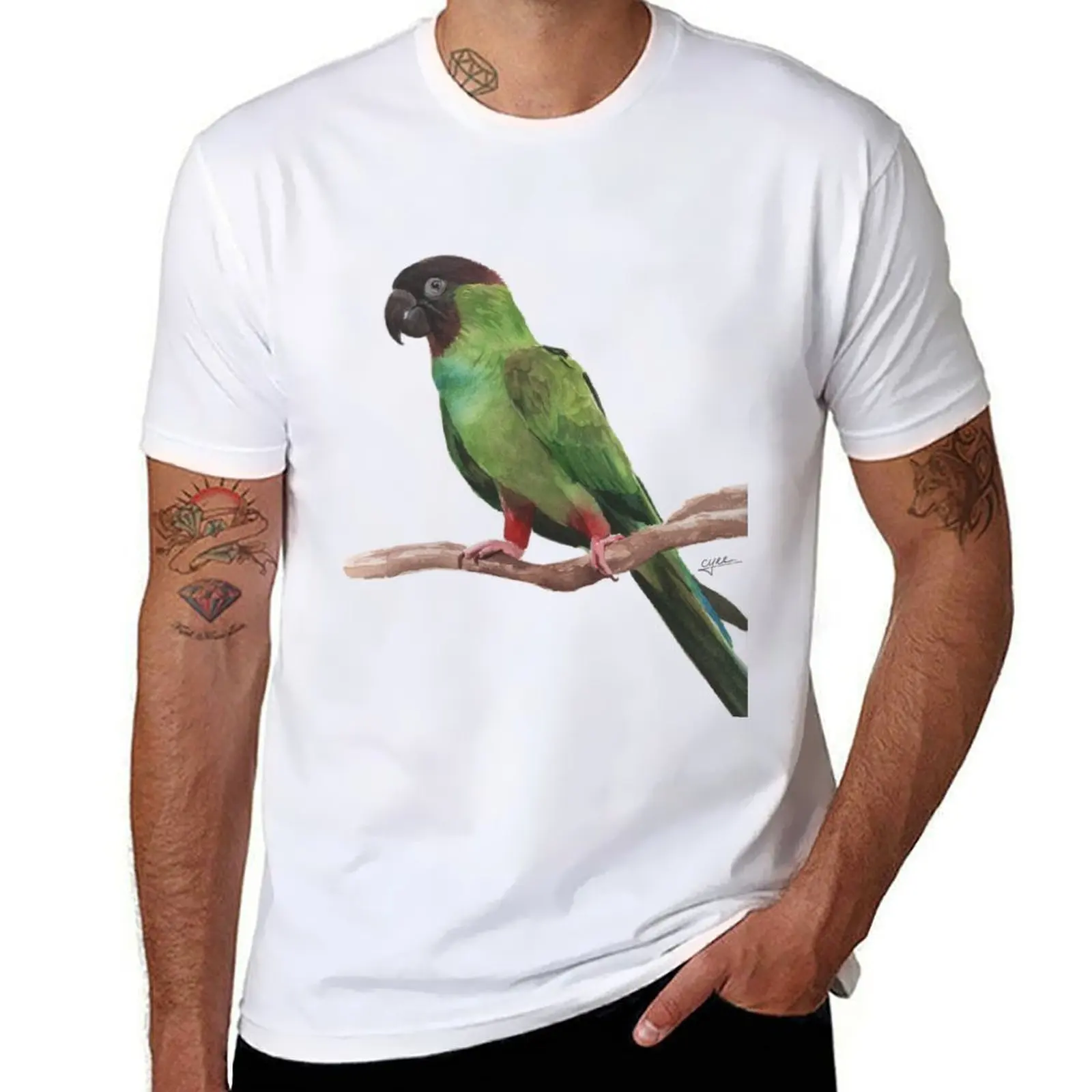 

Watercolor Nanday Parakeet T-Shirt t shirt man luxury printed t shirts for man