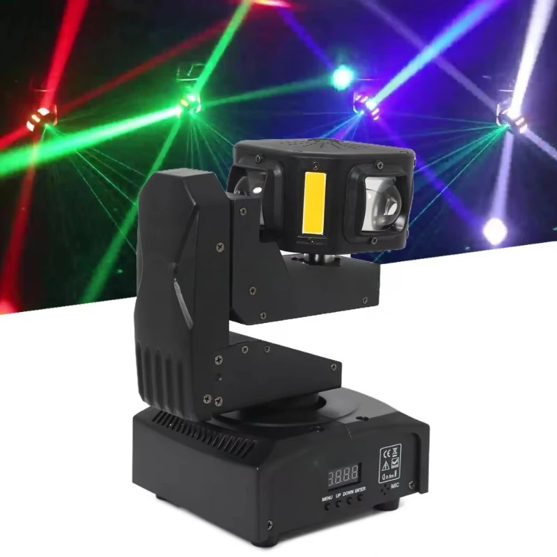 

ZC1-Mini 4*10W Led Beam Moving Lights Infinite Rotation Golden Color Strobe Green Light for Disco Stage Bar Club