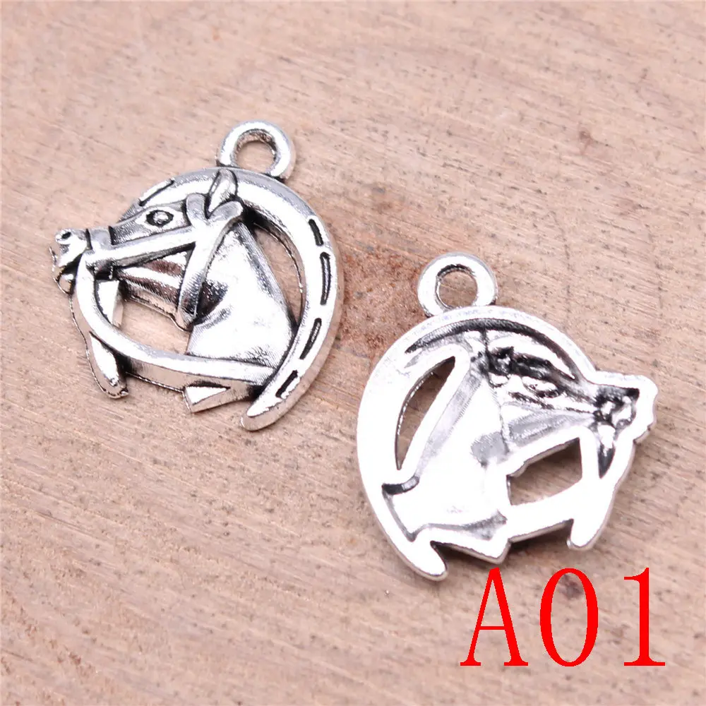 New Arrival Horseshoe Horse Head Charms For Jewelry Making Gifts For Women