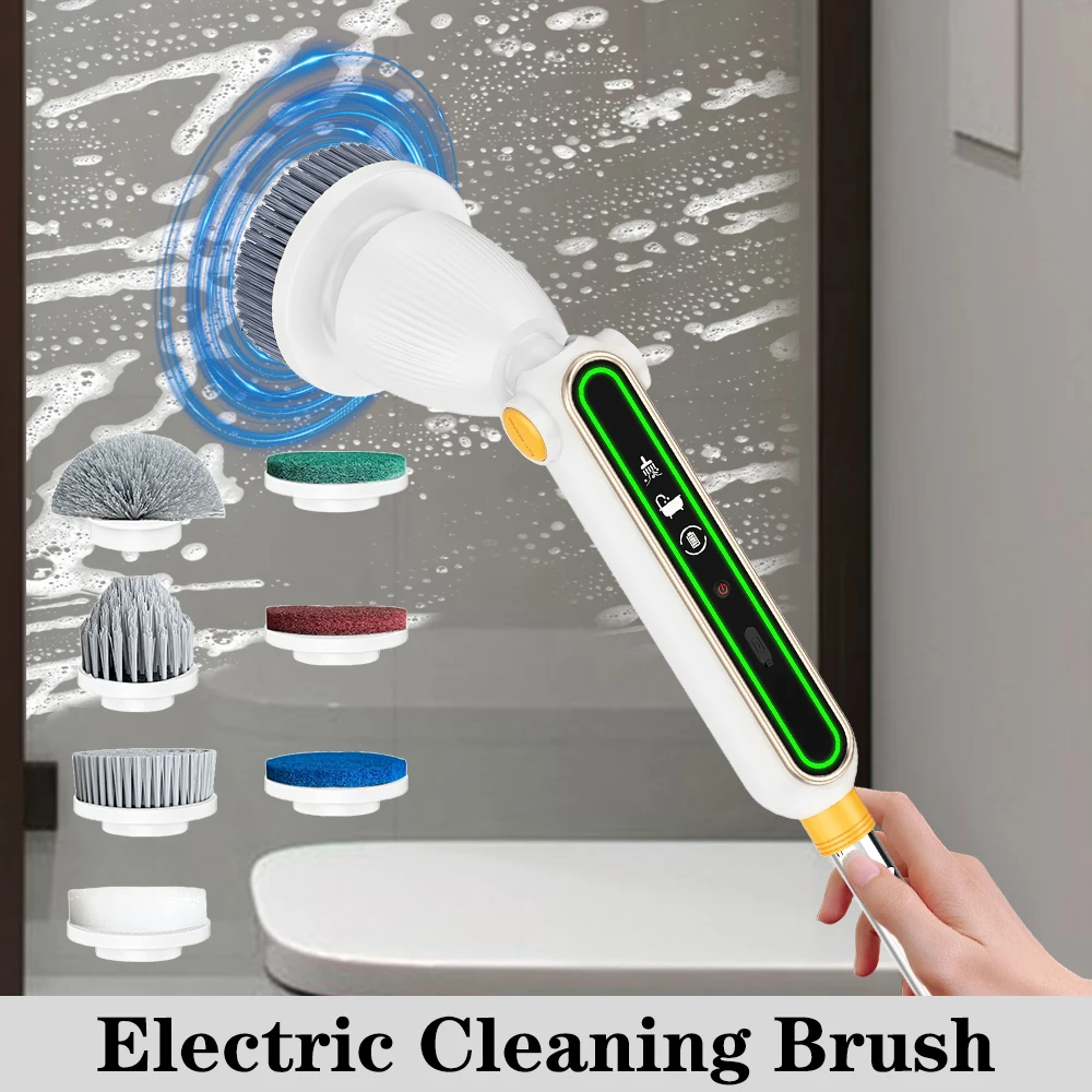 

12-in-1 Electric Cleaning Brush Kitchen Cleaning Tool Bathroom Wash Brush Bathtub Brush Handheld USB Type Cleaner Sink