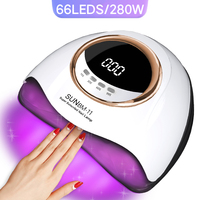 280W UV LED Lamp for Nail 66LEDs Nail Dryer with Auto Sensor Quick-drying Manicure Lamp for Curing Nail Polish Nail Art Tools