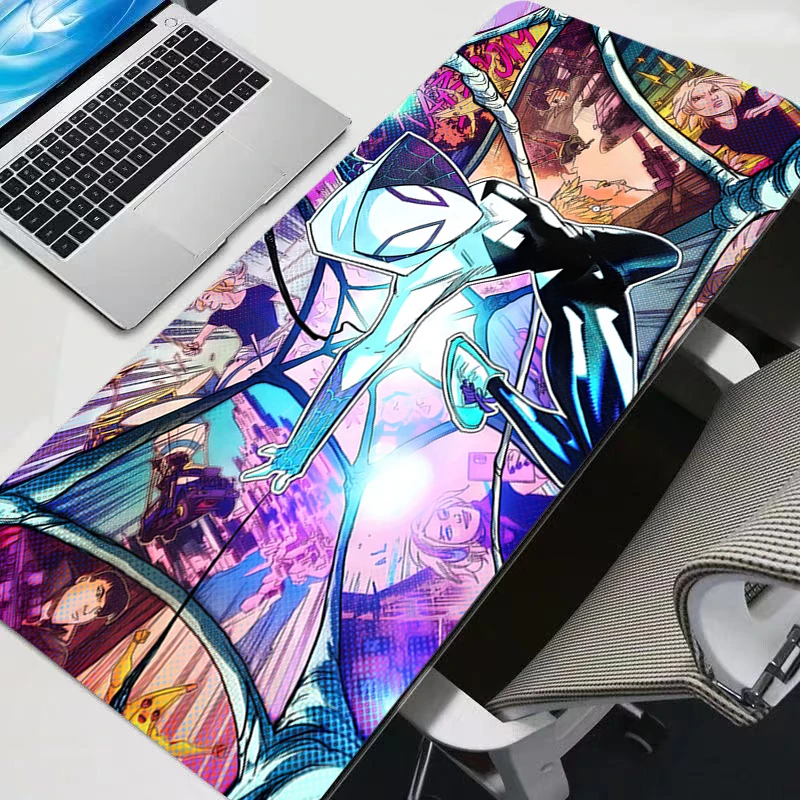 كبير الألعاب S-العنكبوت امرأة جوين ماوس الوسادة أنيمي جهاز كمبيوتر شخصي ألعاب مكتب حصيرة ل CS الذهاب LOL محمول Kawaii عدم الانزلاق المطاط ماوس #3