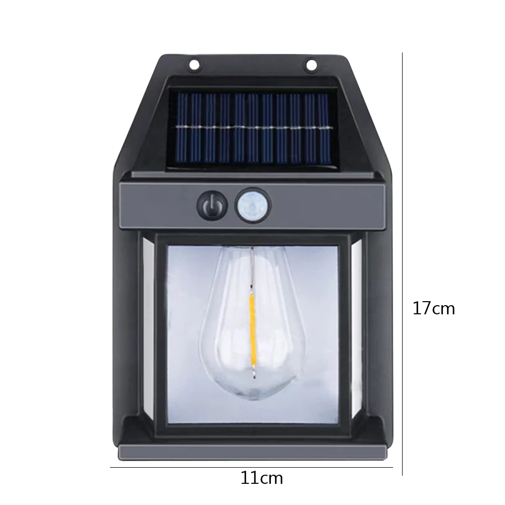 LED Solar Wall Light IP65 Waterproof Outdoor Wall Lamp Body Sensing Villa Small Wall Light for Pathway Villa Outdoor
