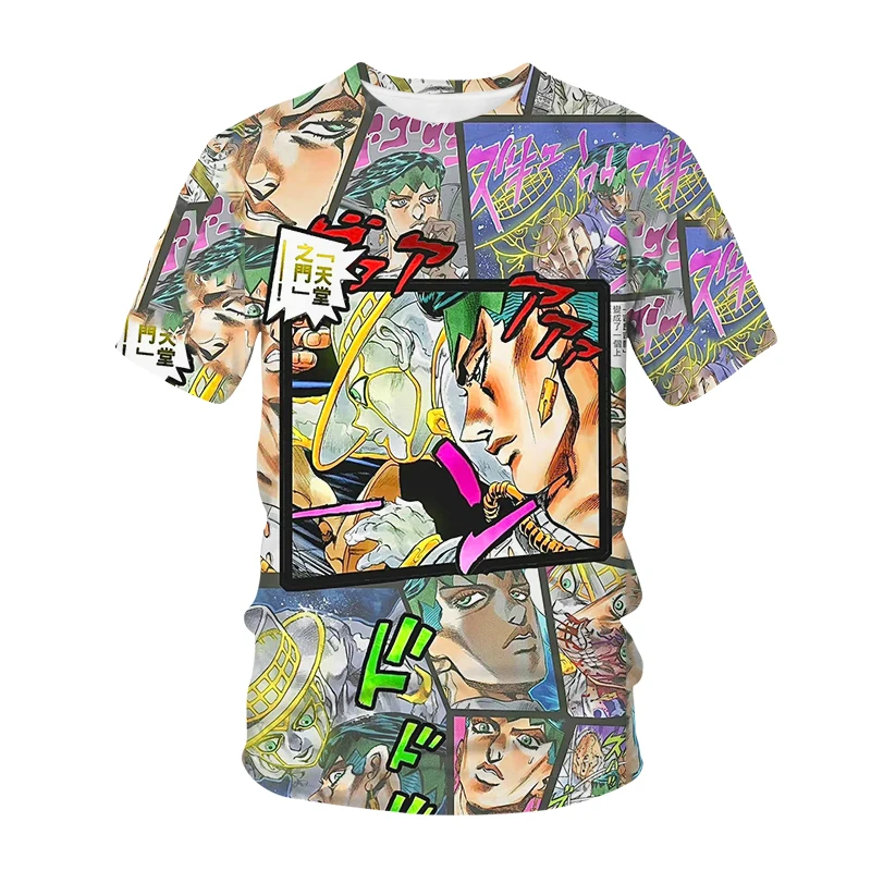 New Jojo Bizarre Adventure T-Shirts Anime Manga 3D Print Streetwear Men and Women Fashion Oversized Kids Tees Tops Clothing