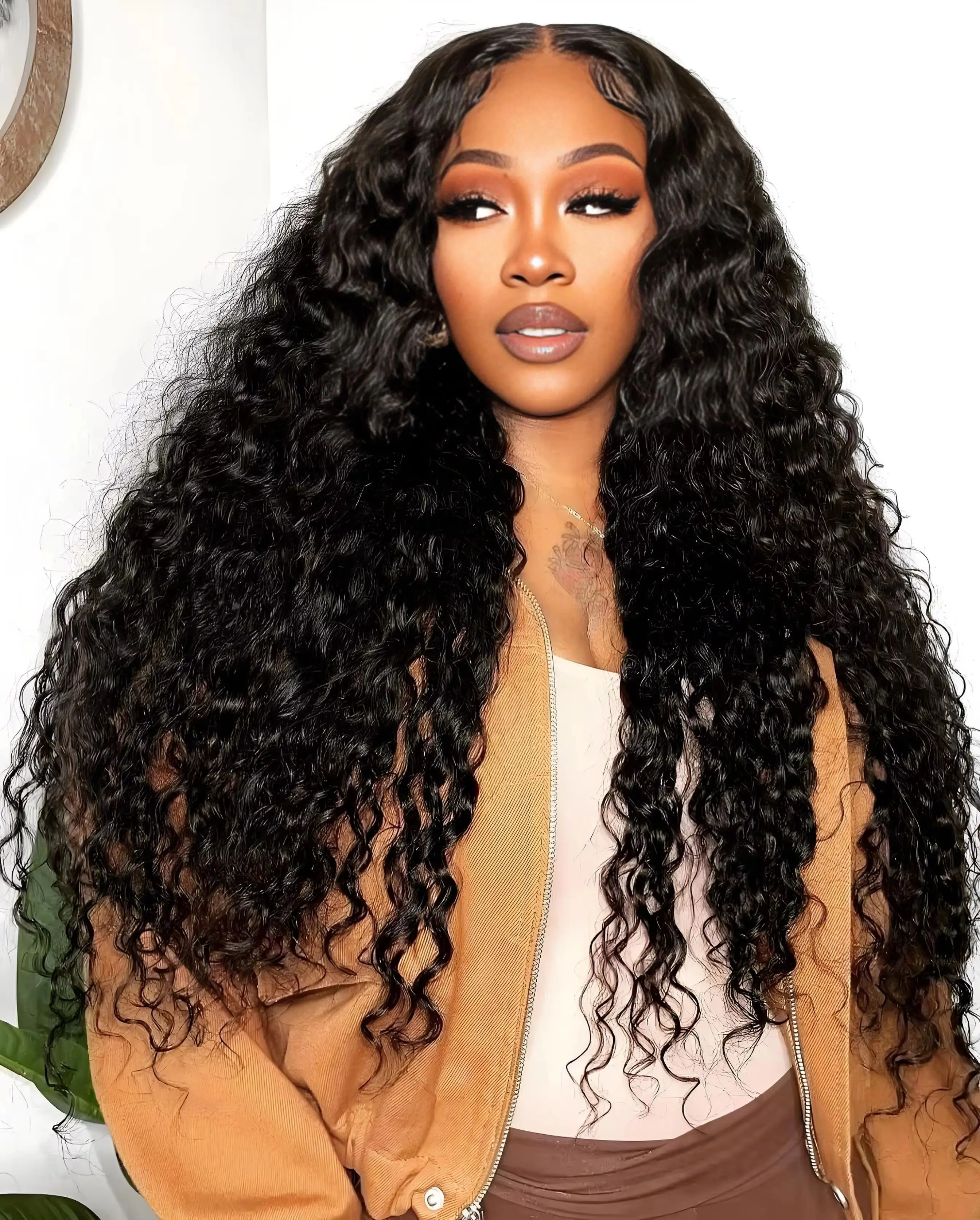 

250 Density Deep Wave 13x6 13x4 Hd Lace Frontal Wigs Brazilian 30 40 Inch Curly Human Hair Wigs 100% For Black Women Preplucked