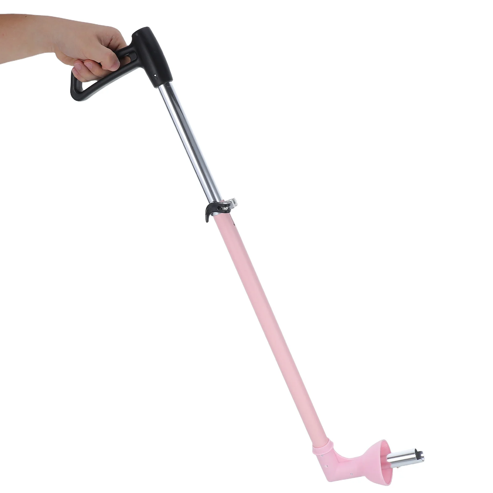 

Folding Scooter Push Handle Universal Stroller Wagon Cart Attachment Adjustable Height Aluminum Alloy Gliding Rod