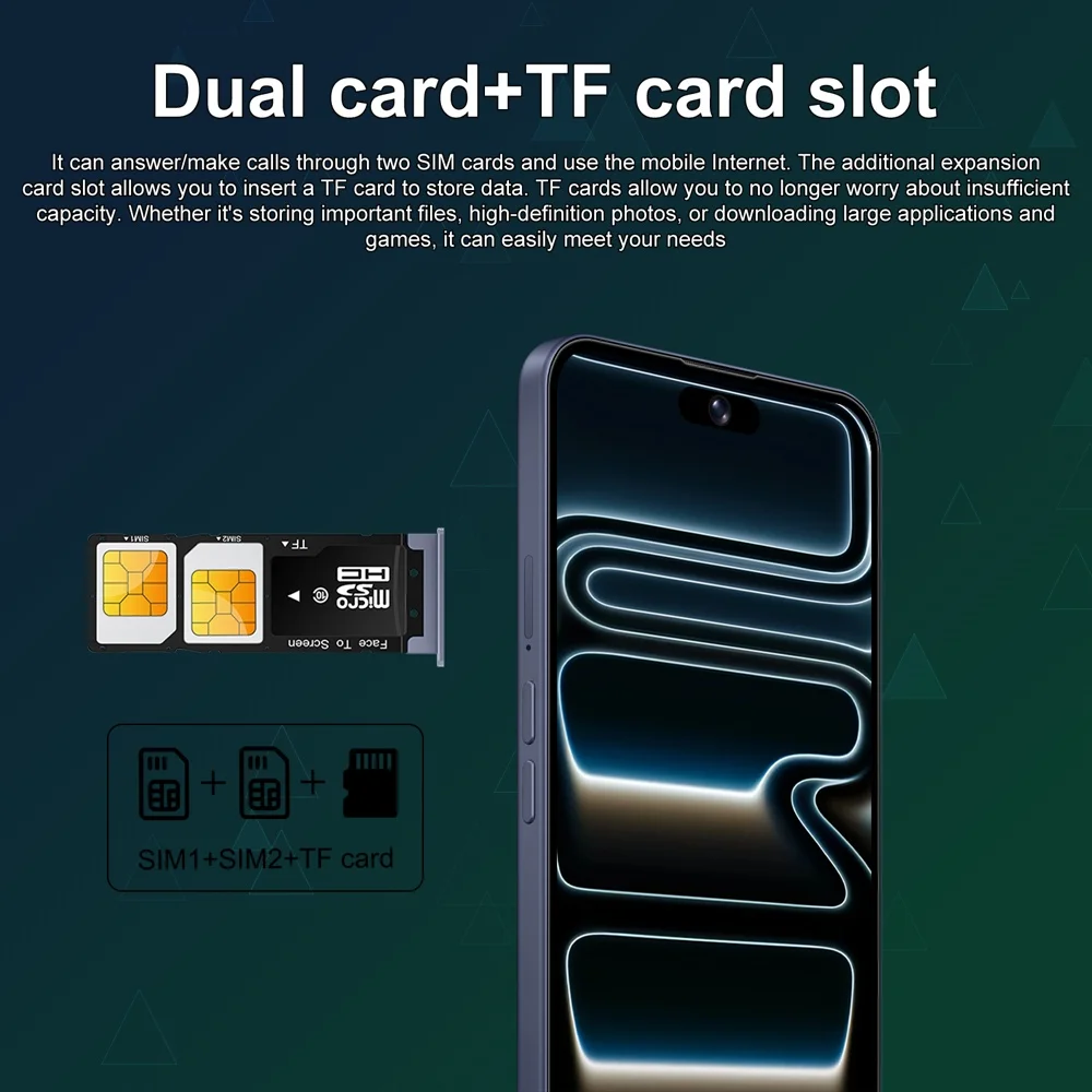 K-Touch Mobile Phones A17 Pro Max Smartphone 7.3 Inch Android 15 Cell Phone 16+48MP 5G Dual Card Dual Standby 7800mAh Global Version Cellphones