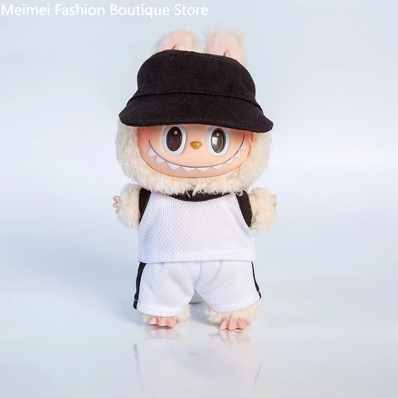 Labubu15-17cm에 적합 첫 번째 두 번째 세 번째 세대 범용 천 스포츠 레저 세트 인형 의류 모자 인형 액세서리