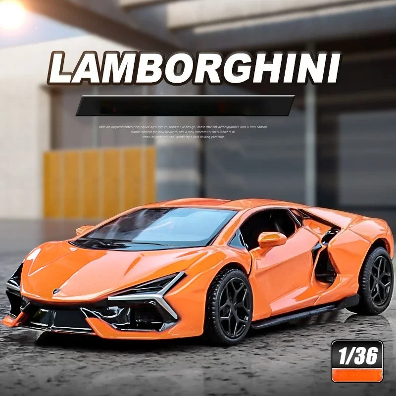 1:36 ランボルギーニ レヴェルト高シミュレーションプルバック車モデルカーメタル​​ダイキャスト合金おもちゃの車高度なグッズ