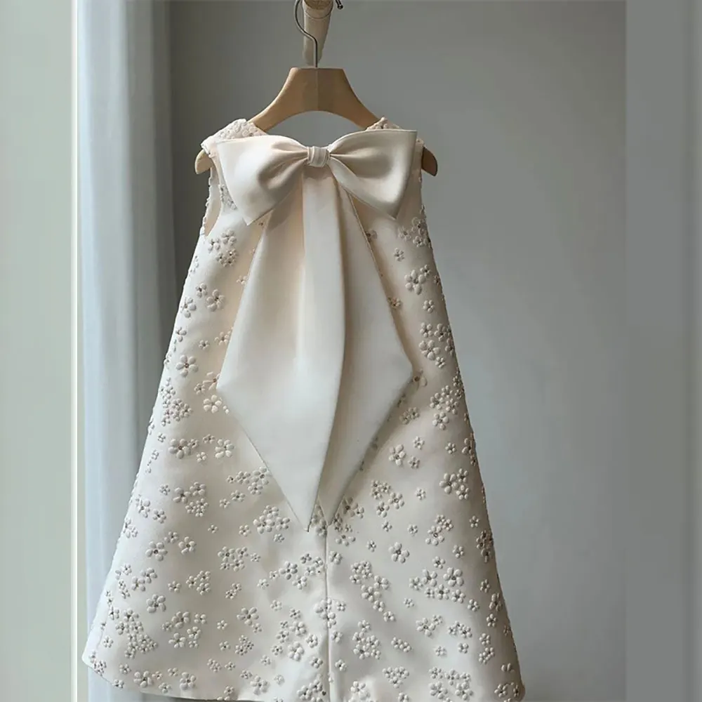 HETISO Baby Girls Princess Vest Dress Flower Toddler Children's Sleeveless Party Birthday Eid Easter Pageant Ball Gown