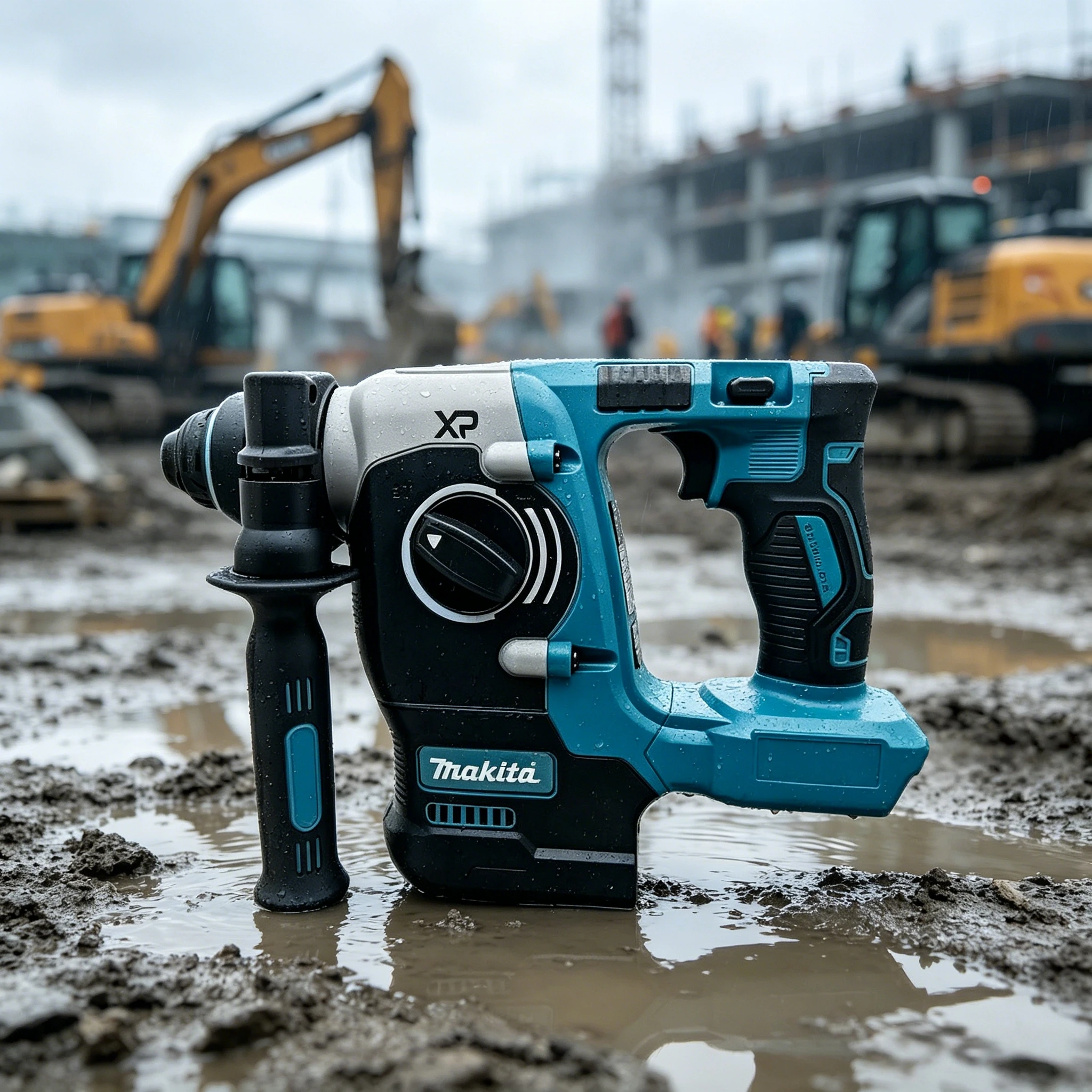 Makita 18V Electric Rotary Hammer Cordless 3-Mode Design, Suitable for Concrete, Metal and Wood Drilling, Bare Tool