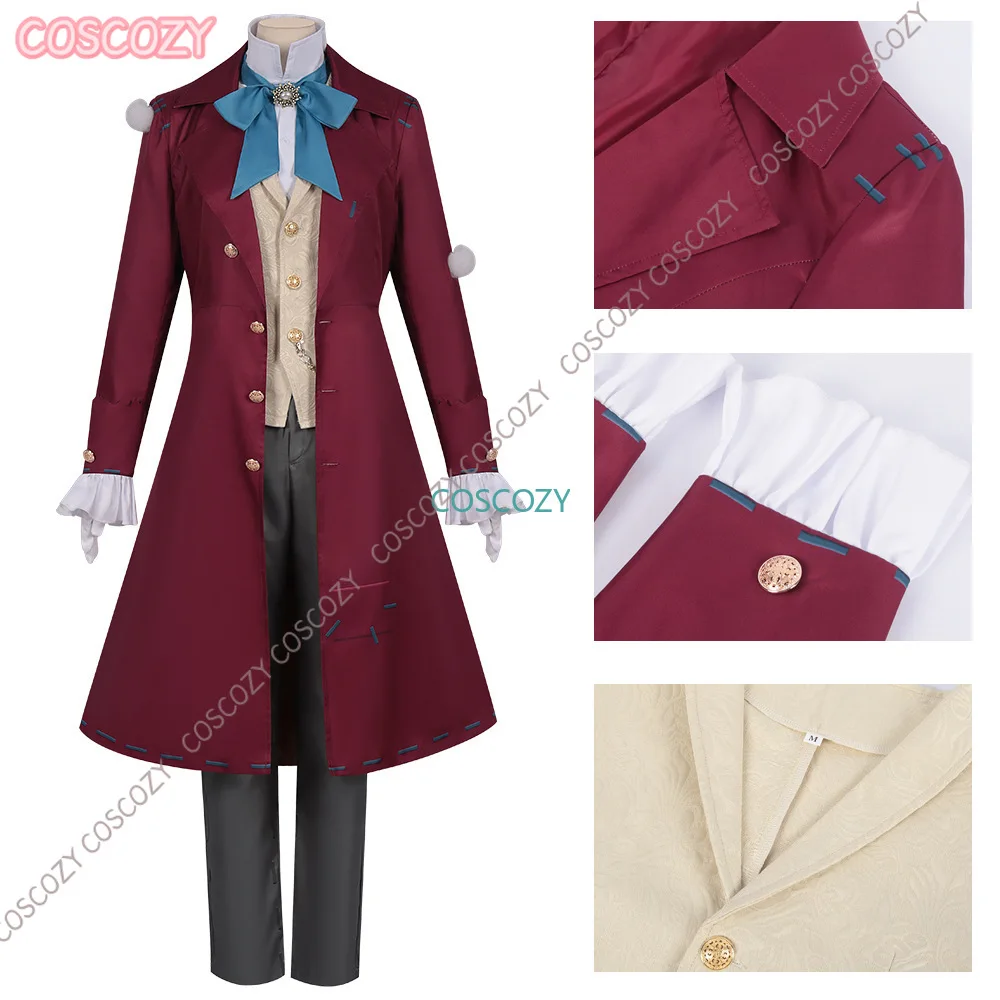 Identity V Anime Game Frederick Kreiburg Cosplay Costume Composer Wig Tailcoat Uniform Coat Adult Man Halloween Carnival Suits