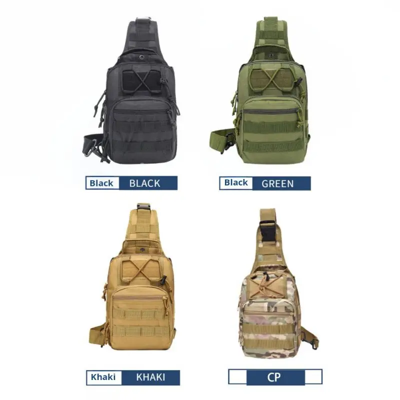 Zaino a tracolla tattico da uomo borsa a tracolla regolabile da campeggio caccia escursionismo borsa a tracolla EDC durevole sport Molle Chest Pack