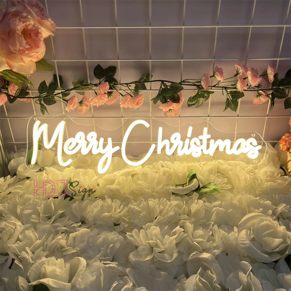 Merry Christmas Neon Led Sign Christmas Night Lights USB for Kids Bedroom Christmas Decoration Party Bar Wall Decor Neon Signs