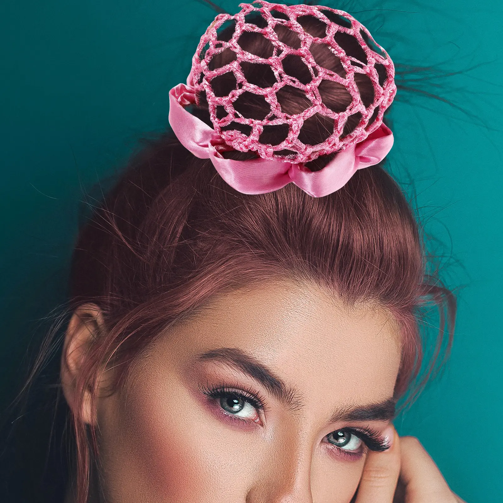 

Набор из 5 эластичных сеток для волос для девочек и женщин: стильный и удобный аксессуар для причесок, идеально подходит для танцовщиц и профессионалов